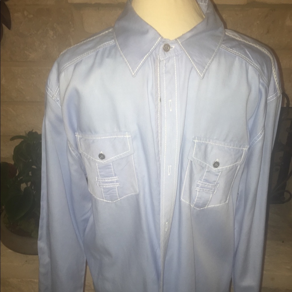 Buckle Black men’s large light blue long sleeve